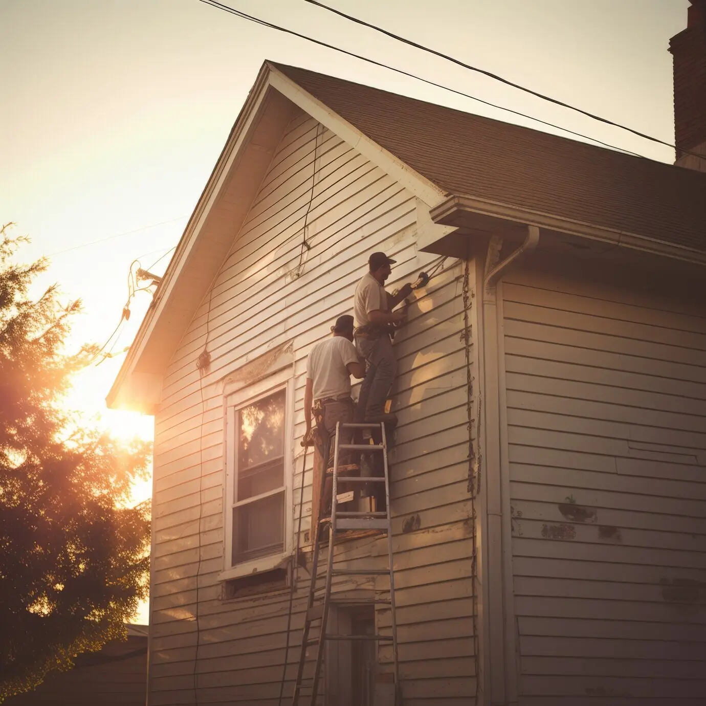 A lifestyle scene in a community showing people's care and support.